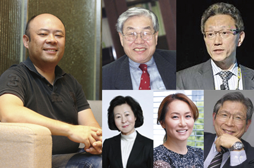 는 10월 18일 열리는 2018 이코노미조선 글로벌 콘퍼런스에 참여하는 연사들./왼쪽부터 시계방향으로 손태장 미슬토우 회장, 하마다 고이치 예일대 명예교수, 사토 노보루 나고야대 객원교수, 곤도 노부유키 일본 레이저 사장, 이시자카 노리코 이시자카산업 사장, 후카가와 유키코 와세다대 정치경제학부 교수