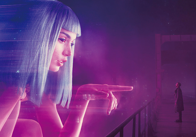 영화 ‘블레이드 러너 2049’에 등장하는 홀로그램 AI(인공지능)인 조이.