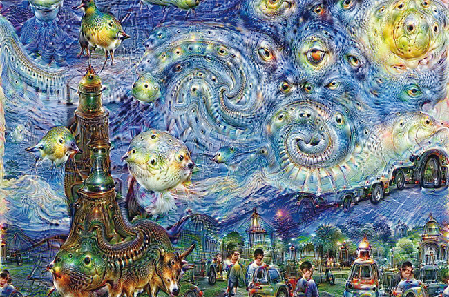 그림 그리는 인공지능(AI)인 구글 딥드림을 활용한 그림. 고흐의 화풍을 배우게 한 뒤 그리게 하자 고흐 화풍대로 그림을 그렸다. 사진 구글 딥드림