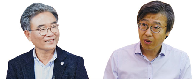 정대승연구개발부문총괄 부사장(왼쪽) / 최종원 생산부문총괄 부사장(오른쪽)