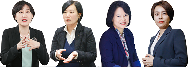 허금주 이화여대 영문학과, 교보생명 비서실장, 중국주재사무소 대표, W20 한국 공동 대표 / 박정림 서울대 경영학과, 국민연금 리스크관리위원회 위원, KB국민은행 리스크관리· 여신그룹 부행장 / 이주은 서강대 광고홍보학과 석사, CJ제일제당 공채 1기, SOY·면·소스 브랜드 매니저 부장, HMR 마케팅 담당 사업부장 / 남정민 홍익대 경영학과, LG CNS 전략지원실 지식경영팀, 풀무원 정보기술실 IT기획팀장, 풀무원건강생활 디지털역량센터 센터장 (왼쪽부터)