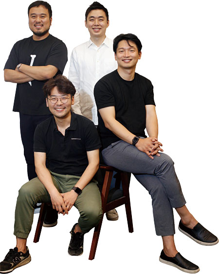 (왼쪽 위부터 시계방향) 류준우 보맵 대표, 김재연 정육각 대표, 전상열 나우버스킹 대표, 박정우 서틴스플로어 대표. 사진 채승우 객원기자