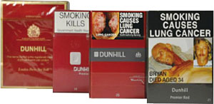 보건복지부는 표준 담뱃갑(Plain Packaging)을 도입하고, 담뱃갑 면적의 75%를 경고 그림(오른쪽 첫 번째)으로 채우기로 했다. 표준 담뱃갑은 경고 그림과 경고 문구 부분을 제외한 모든 디자인 요소를 표준화한 담뱃갑이다. 사진 복지부
