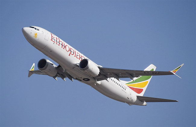 결함으로 추락해 전원 사망한 에티오피아 항공사의 302편 보잉 737 맥스. 이 기종을 많이 보유한 항공사가 경영상 어려움을 겪고 있다. 사진 위키피디아