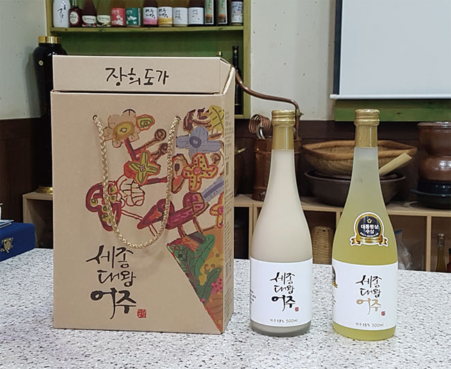 지난해 11월 ‘대한민국 우리술 품평회’에서 대통령상을 받은 세종대왕어주. 사진 박순욱 기자