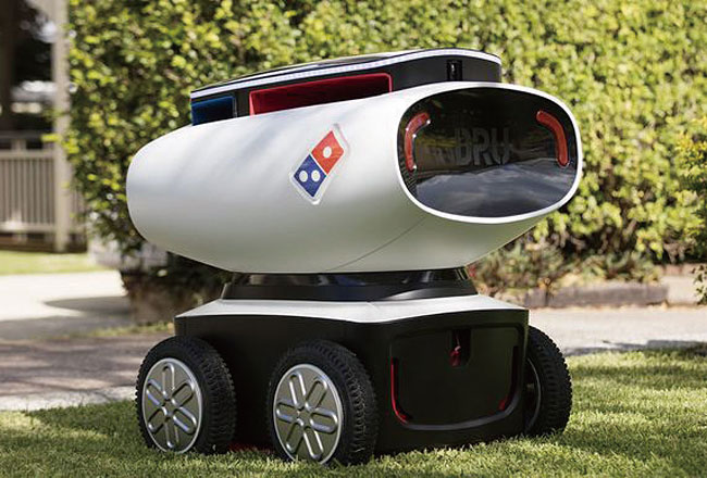 도미노 피자의 인공지능(AI) 배달 로봇. 사진 도미노 피자