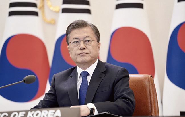 문재인 대통령이 5월 20일 ‘한국판 뉴딜’에 ‘그린 뉴딜’ 정책을 포함하겠다고 발표했다. 사진 청와대