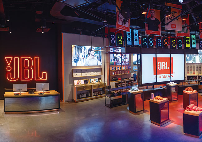 미국 뉴욕 소호 거리에 위치한 JBL 매장. 사진 JBL