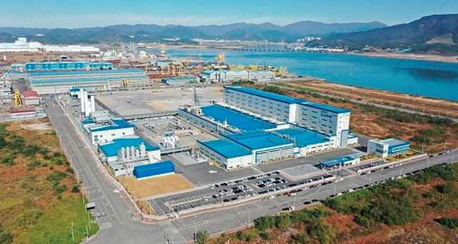 얼티엄셀즈 수주 물량을 공급할 포스코케미칼 광양 양극재 공장. 사진 포스코케미칼