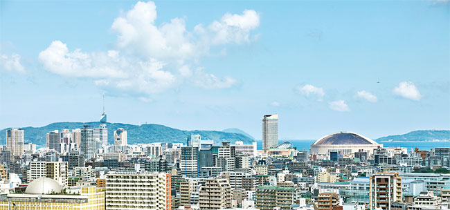 일본 후쿠오카 전경.