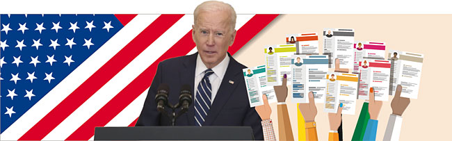 조 바이든 미국 대통령은 3월 31일(현지시각) ‘한 세대에 한 번 있을까 말까 한’ 2조2500억달러 규모 인프라 투자 부양책을 내놓았다. 사진 블룸버그