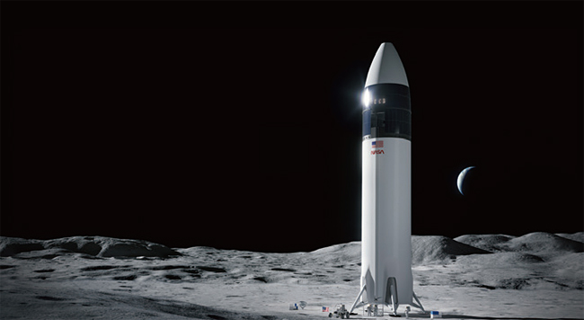 스페이스X의 달 착륙선 ‘스타십’ 구상도. 사진 스페이스X