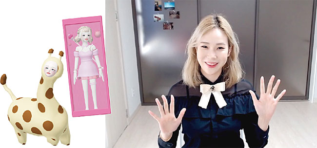 (좌) 렌지가 만든 3D 아바타 의상. 사진 렌지 (우) 제페토 크리에이터 렌지. 사진 렌지