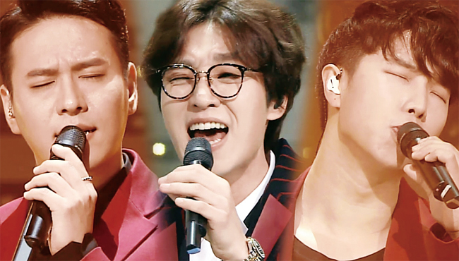 왼쪽부터 SG워너비의 김용준, 이석훈, 김진호. 사진 SBS