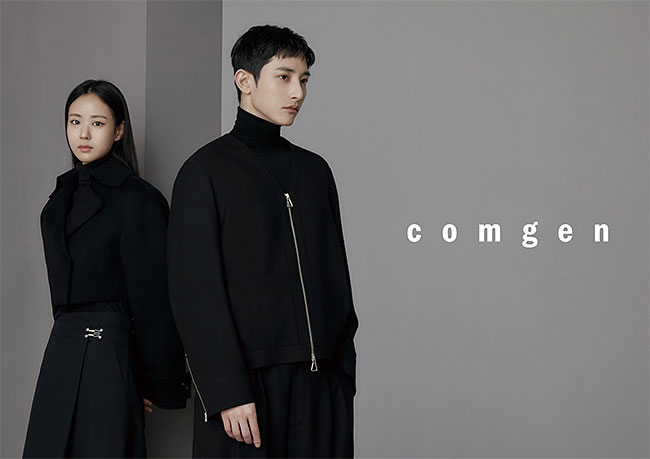 컴젠 가을⋅겨울 시즌캠페인 모델로 참여한배우 이수혁(오른쪽)과 이이담. 글로벌세아