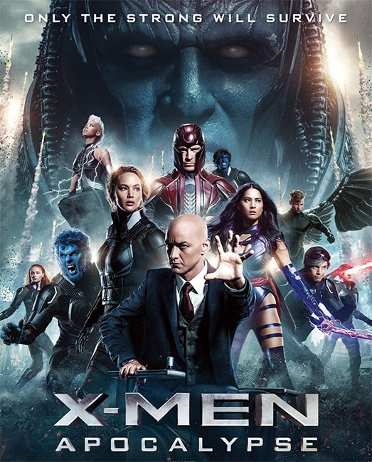 2016년 개봉한 영화 ‘엑스맨: 아포칼립스’의 포스터. 마블 코믹스의 슈퍼히어로인 엑스맨 캐릭터들이 등장한다. 영화에서 히어로가 악당인 빌런보다 더 폭력을 자주 쓴 것으로 조사됐다. 사진 20세기 폭스