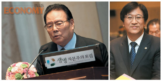 - 이어령 생명자본주의 포럼 위원장(왼쪽)과 민승규 농촌진흥청장.