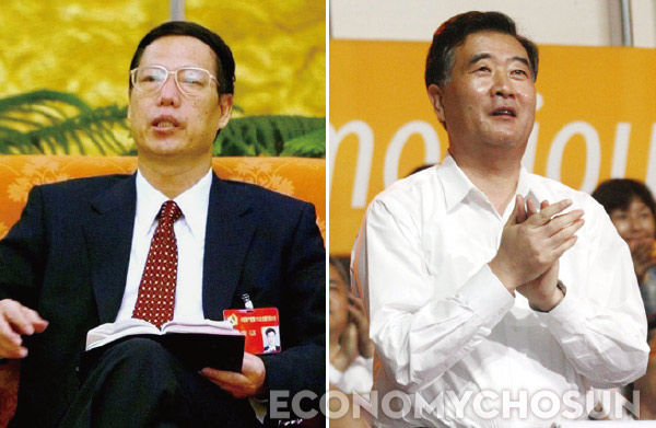 장가오리 중국 수석부총리(왼쪽)와 왕양 부총리는 리커창 총리를 보좌해 중국 경제를 이끌어갈 핵심인물이다.