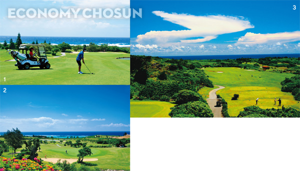 1, 2. 시기라베이컨트리클럽에서는 모든 홀에서 태평양을 조망할 수 있다. 3. 오션링크스미야코지마