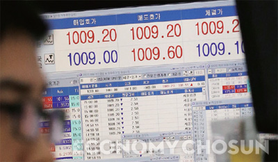 - 지난 7월2일 원·달러 환율이 1009.20원에 장을 마감한 가운데, 서울 외환은행 딜링룸에서 직원들이 일하고 있다.