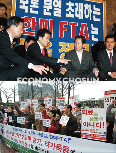 한국 정부는 한·미 FTA 협상에 반대의 입장에 있던 국회의원들과 반대 여론을 형성했던 언론의 개입을 스스로 원천 봉쇄했다.