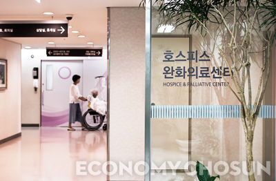- 호스피스에서는 의사, 간호사, 성직자, 사회복지사, 자원봉사자 등으로 구성된 완화의료팀이 통증, 구토, 호흡곤란 등 환자를 힘들게 하는 신체적 증상을 적극적으로 조절할 뿐만 아니라, 대화, 기도 등을 통해 환자와 그 가족을 정서적·영적으로 지지한다.