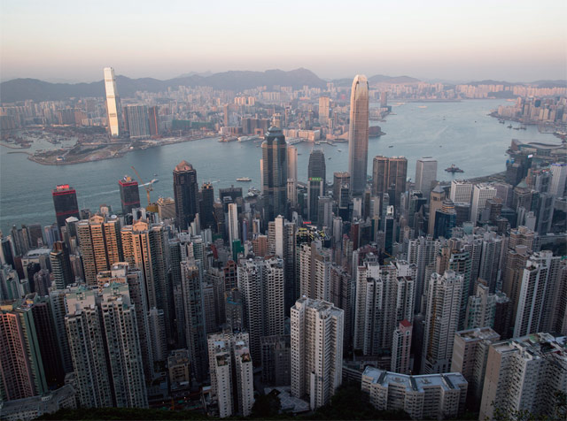 빅토리아 파크에서 바라본 홍콩의 마천루 <사진 : 블룸버그>