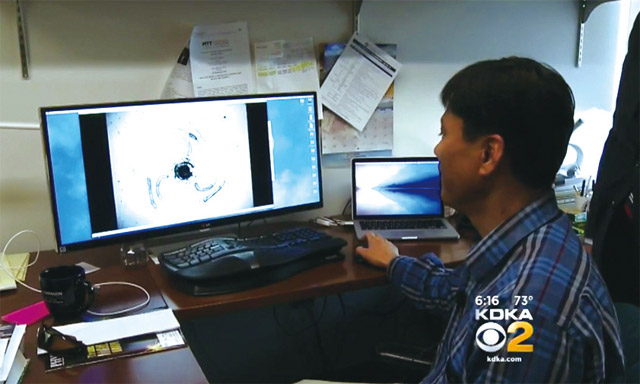 조성권 미국 피츠버그대 기계공학과 교수 연구팀은 현재 체외에서 음파로 발생시킨 진동으로 드론이 인체 내에서 움직이고 제어되도록 하는 연구를 진행 중이다. <사진 : CBS 피츠버그>