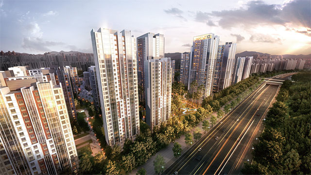 GS건설은 서울 강남구 개포 주공 4단지를 최첨단 프리미엄 아파트로 재건축할 계획이다. 사진은 완공 후 예상되는 조감도.