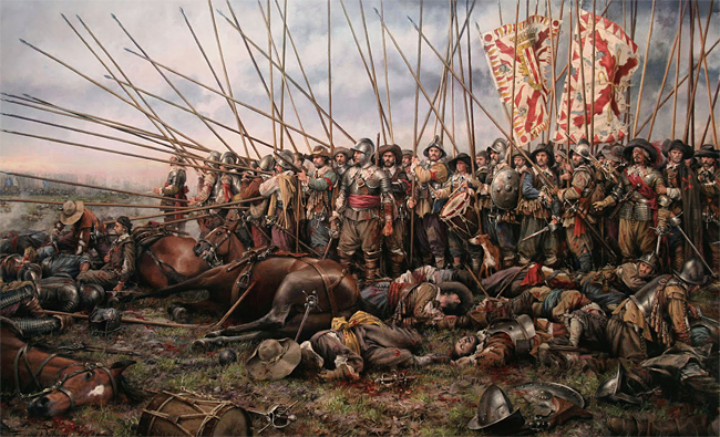 아우구스토 페레러 달마우가 그린 ‘로크루아 전투’는 스페인의 테르시오 전술이 처참히 무너지는 최후의 장면을 담았다. 사진 위키피디아