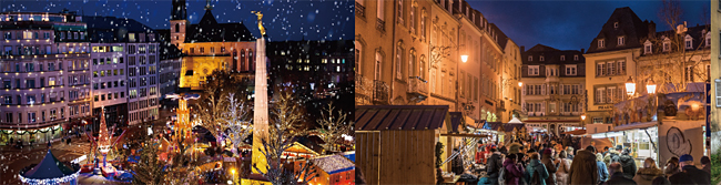룩셈부르크의 시내 광장 세 곳에서 매년 크리스마스 마켓이 열린다. 동절기엔 오후 4시가 넘어가면 해가 지며 어두워지지만 크리스마스 마켓은 떠들썩한 분위기와 반짝이는 불빛으로 지나가는 사람의 발길을 붙잡는다.
