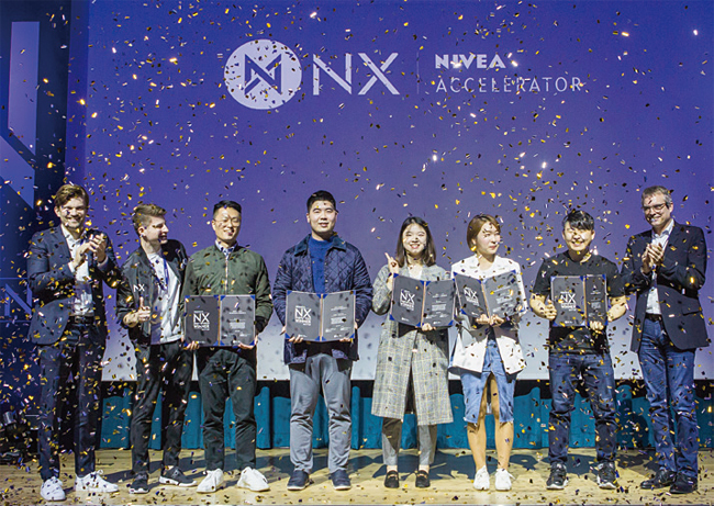 NX 1기로 선출된 스타트업 대표들. 사진 바이어스도르프