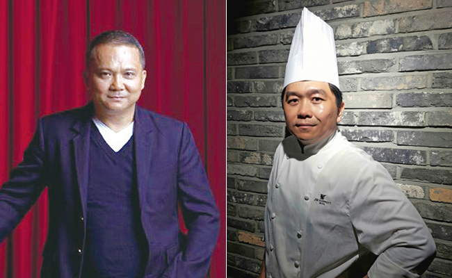 홍콩 출신의 유명 식음 컨설턴트 겸 레스토랑 경영자 알란 야우(왼쪽)와 더 라운지의 딤섬 전문 요리사 표웨이만. 사진 JW 메리어트 호텔 서울
