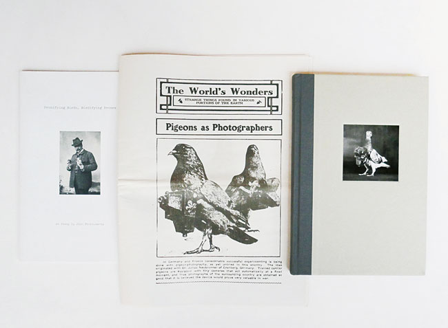 율리어스 노이브로너가 개발한 비둘기 사진법으로 찍은 사진 묶음인 ‘비둘기 사진가’. 독일 약제상이었던 노이브로너는 1907년 타이머 기능이 내장된 소형 사진기를 비둘기에게 달아 사진을 찍었다. 사진 김진영