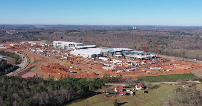 SK이노베이션이 미국 조지아주에 건설 중인 전기차 배터리 공장 전경. 사진 SK이노베이션