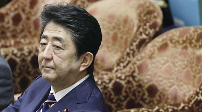 아베 신조 일본 총리. 사진 블룸버그