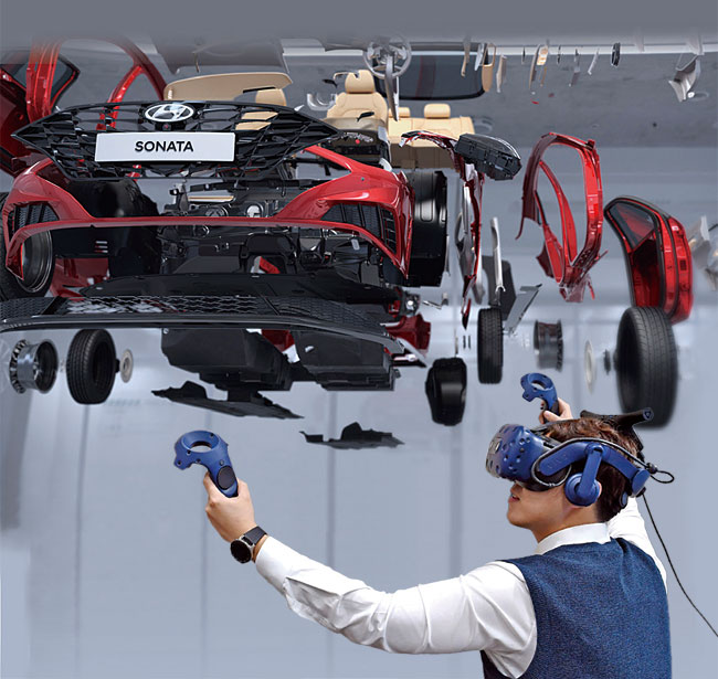 현대차와 기아는 디자인, 설계 등 차량 개발 주요 과정에 VR·AR·시뮬레이션 등을 활용하고 있다. 사진 현대차