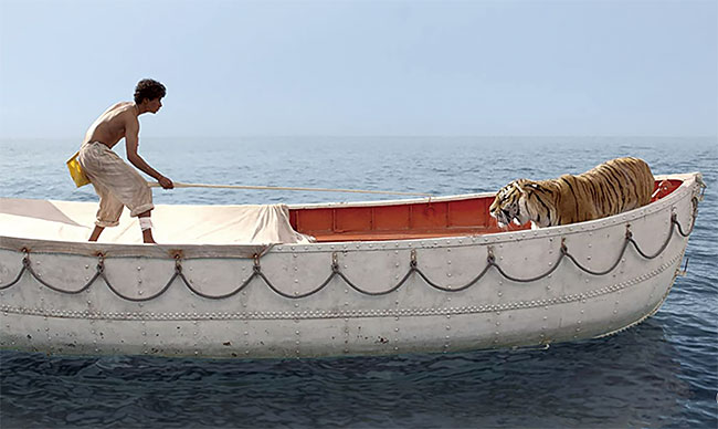 십대 소년과 벵갈 호랑이의 표류기를 담은 영화 ‘라이프 오브 파이’. 사진 IMDB