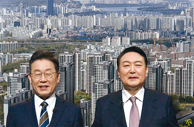 더불어민주당 이재명(왼쪽), 국민의힘 윤석열 대선 후보. 사진 연합뉴스