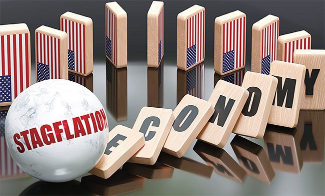 미국발 스태그플레이션 위기가 경기 경착륙으로 이어질 가능성이크다고 전망돼 세계 경제에 암울한 전망을 드리우고 있다. 사진 셔터스톡