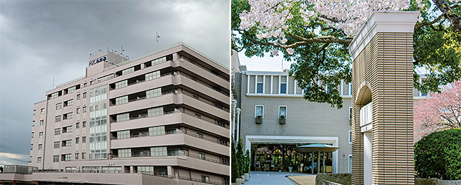 일본의 일반 노인홈(왼쪽)과 도쿄 최고급 노인홈. 사진 최인한·사쿠라비아 세이죠