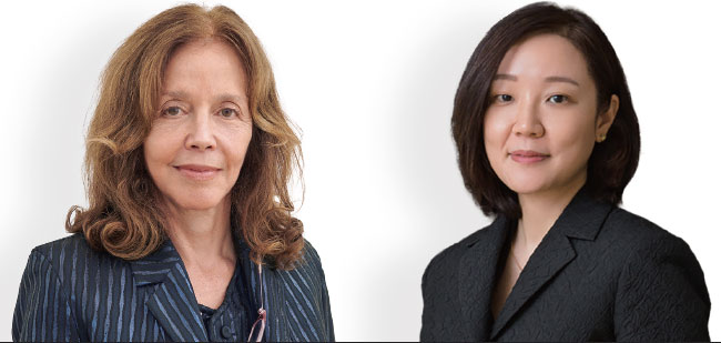 라셸 리만(왼쪽) 리만머핀 공동 창업자스위스 프리부르대, 현 미국 아트딜러협회 회원,현 뉴욕 구겐하임 미술관 이사회 회원 사진 제이슨 슈미트 작가손엠마 리만머핀 서울 수석디렉터 뉴욕 파슨스디자인스쿨 장식미술사 석사,갤러리엠 설립 사진 이재용 작가