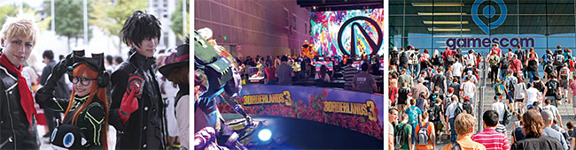 왼쪽부터 1도쿄게임쇼. 사진 유튜브 2 E3. 사진 유튜브 3 게임스컴. 사진 독일연방협회