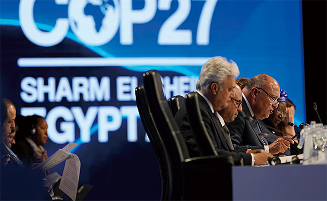 제27차 유엔기후변화협약 당사국총회(COP27)가지난 11월 6일부터 2주간 이집트에서 열렸다. 사진 AP연합