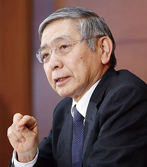 구로다 하루히코일본은행 총재.사진 연합뉴스