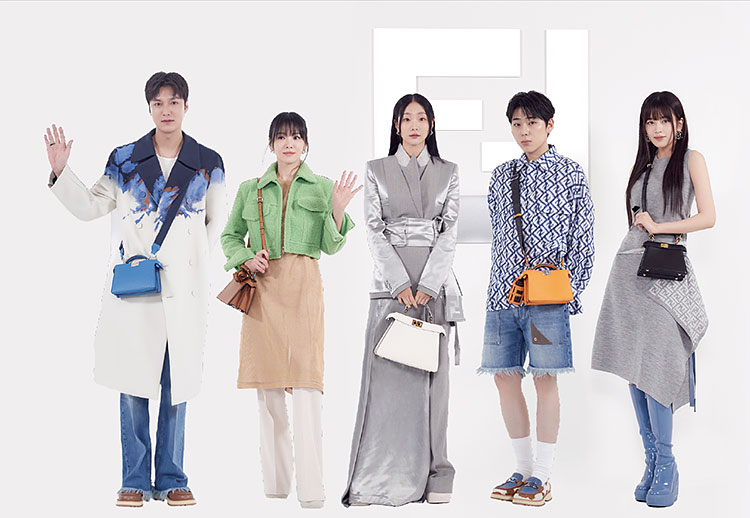 오프닝 기념 파티에 참석한 펜디 앰버서더 이민호, 송혜교, 김다미, 지코, 안유진. 사진 펜디 코리아