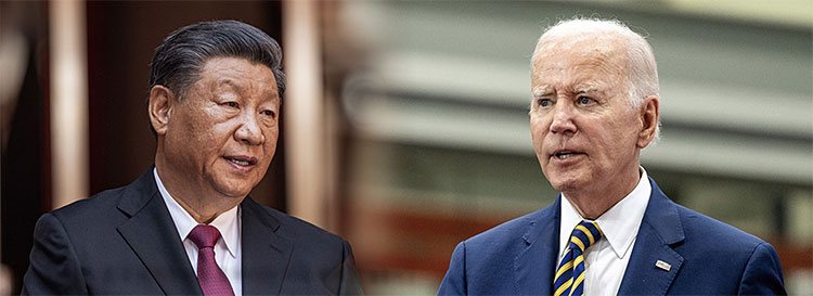 시진핑(왼쪽) 중국 국가주석과 조 바이든 미국 대통령. 사진 블룸버그