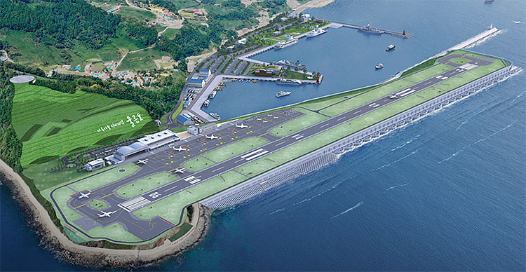 2026년 개항 예정인
울릉공항 조감도. 사진 울릉군