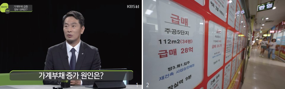 1 이복현 금융감독원장은 8월 25일 KBS 시사교양 프로그램 ‘일요진단 라이브’에 출연해 “정부는 수도권 집값 상승 등 최근 부동산 시장 관련해서 개입 필요성을 강하게 느끼고 있다”면서 “그 과정이 정부 개입으로 비치면 어쩔 수 없다”고 말했다. 사진 조선비즈 DB 2 8월 26일 서울의 한 부동산 중개업소에 붙은 아파트 매매 매물 정보. 사진 연합뉴스