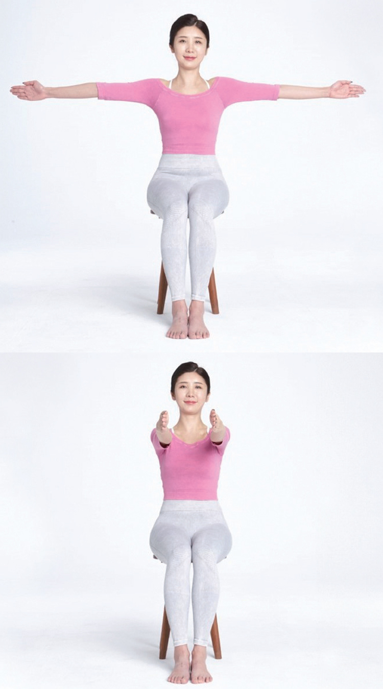 회전근개 스트레칭. /자생한방병원